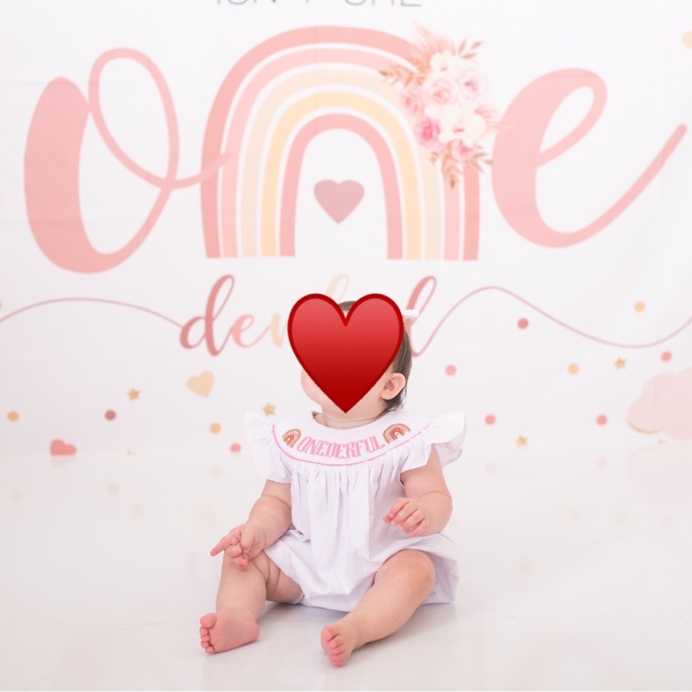 Onederful 1st birthday smocked bubble party set